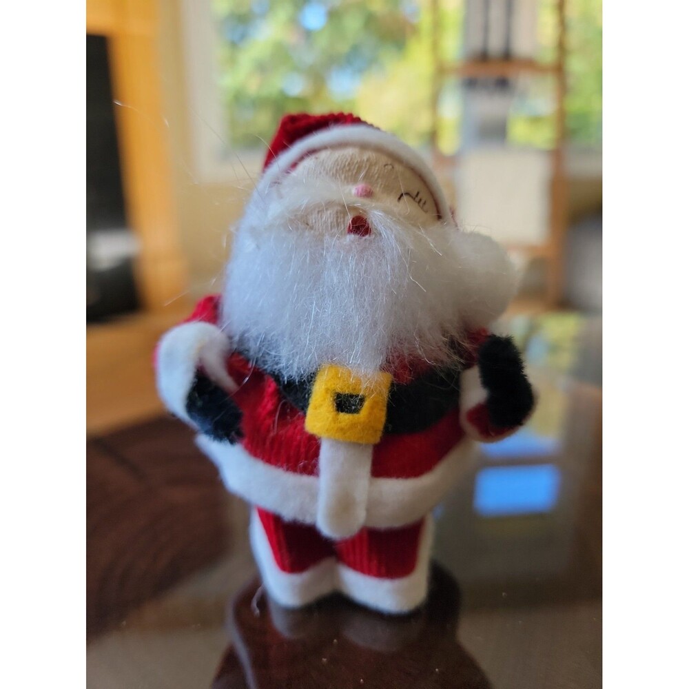 Vintage Handmade Santa Figurine 4"